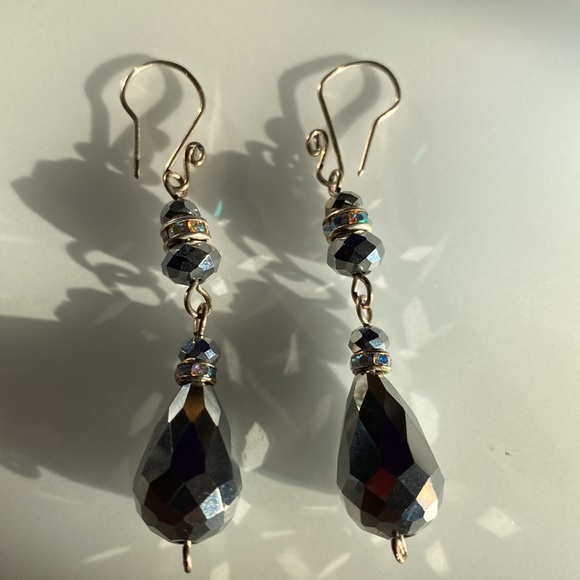 Beautiful Silver Drop Earrings - Picture 2 of 2